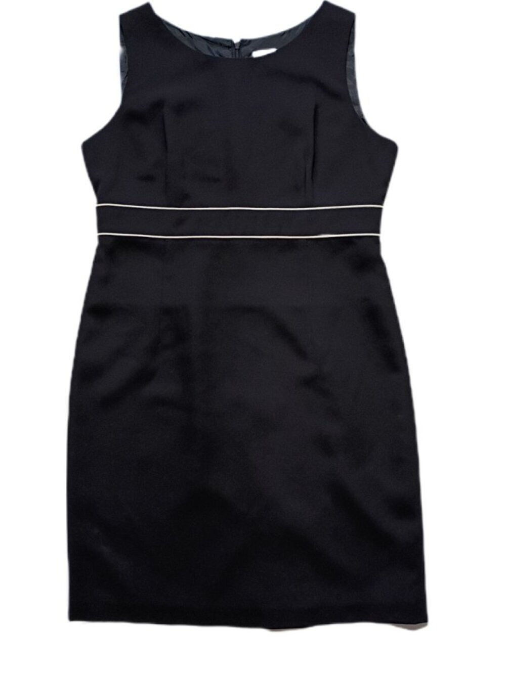 Kasper Petite 12P Black Sleeveless Dress Classic Sheath Career Elegant - Picture 11 of 11